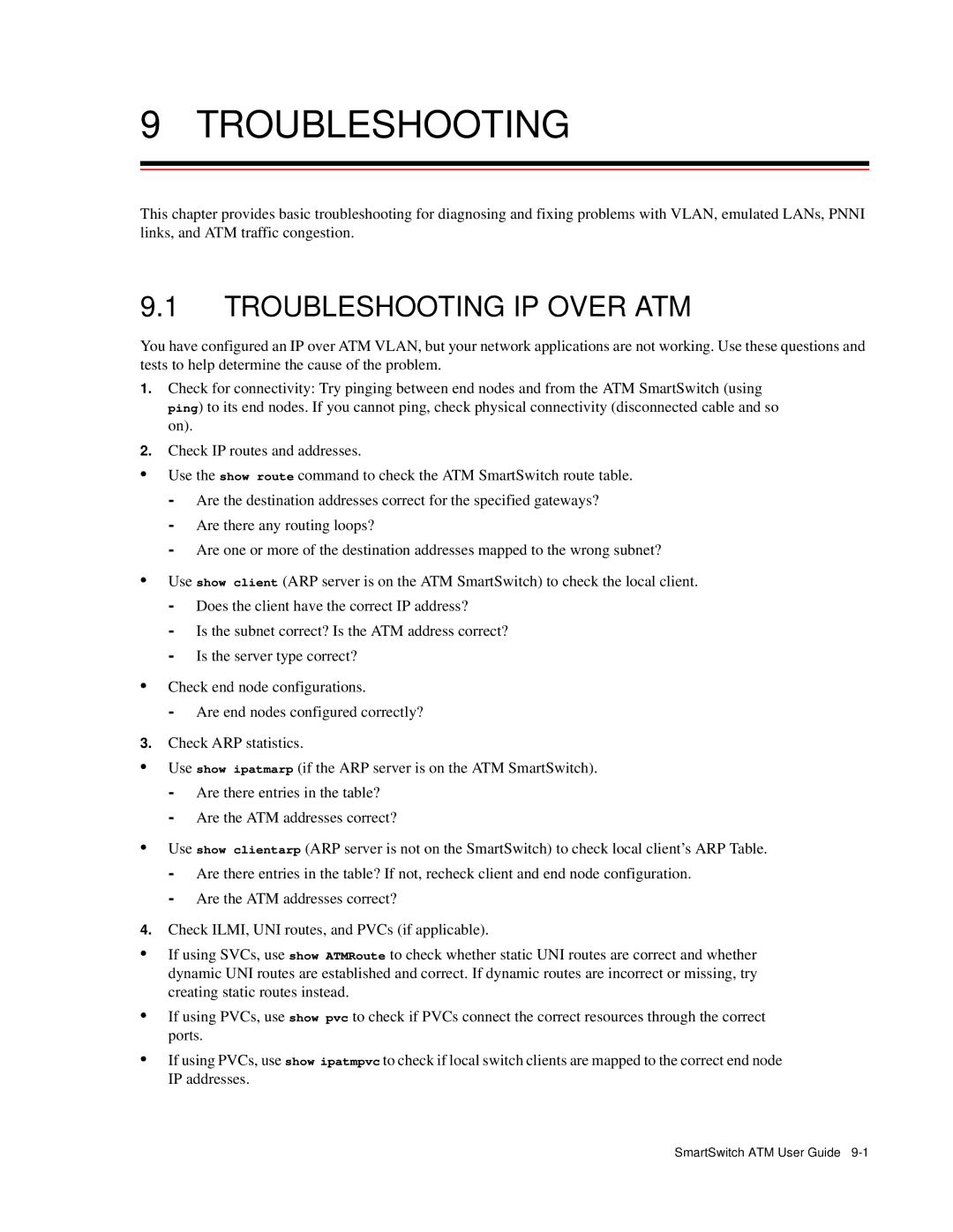 Cabletron Systems 04-0053-01 manual Troubleshooting IP Over ATM 