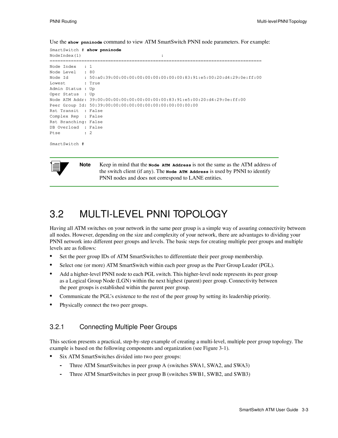 Cabletron Systems 04-0053-01 manual MULTI-LEVEL Pnni Topology, Connecting Multiple Peer Groups 