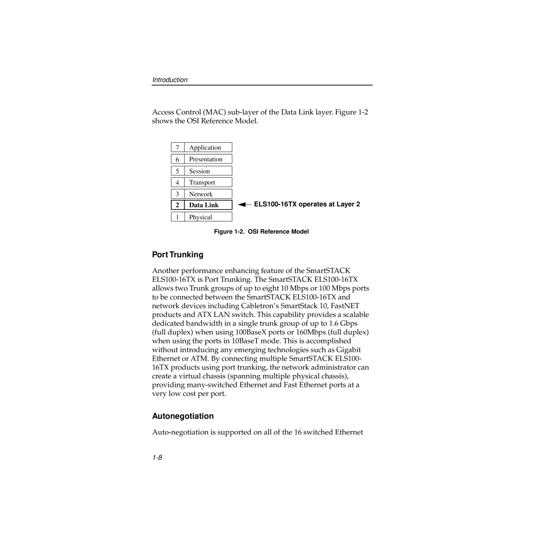 Cabletron Systems 100 manual Port Trunking, Autonegotiation 