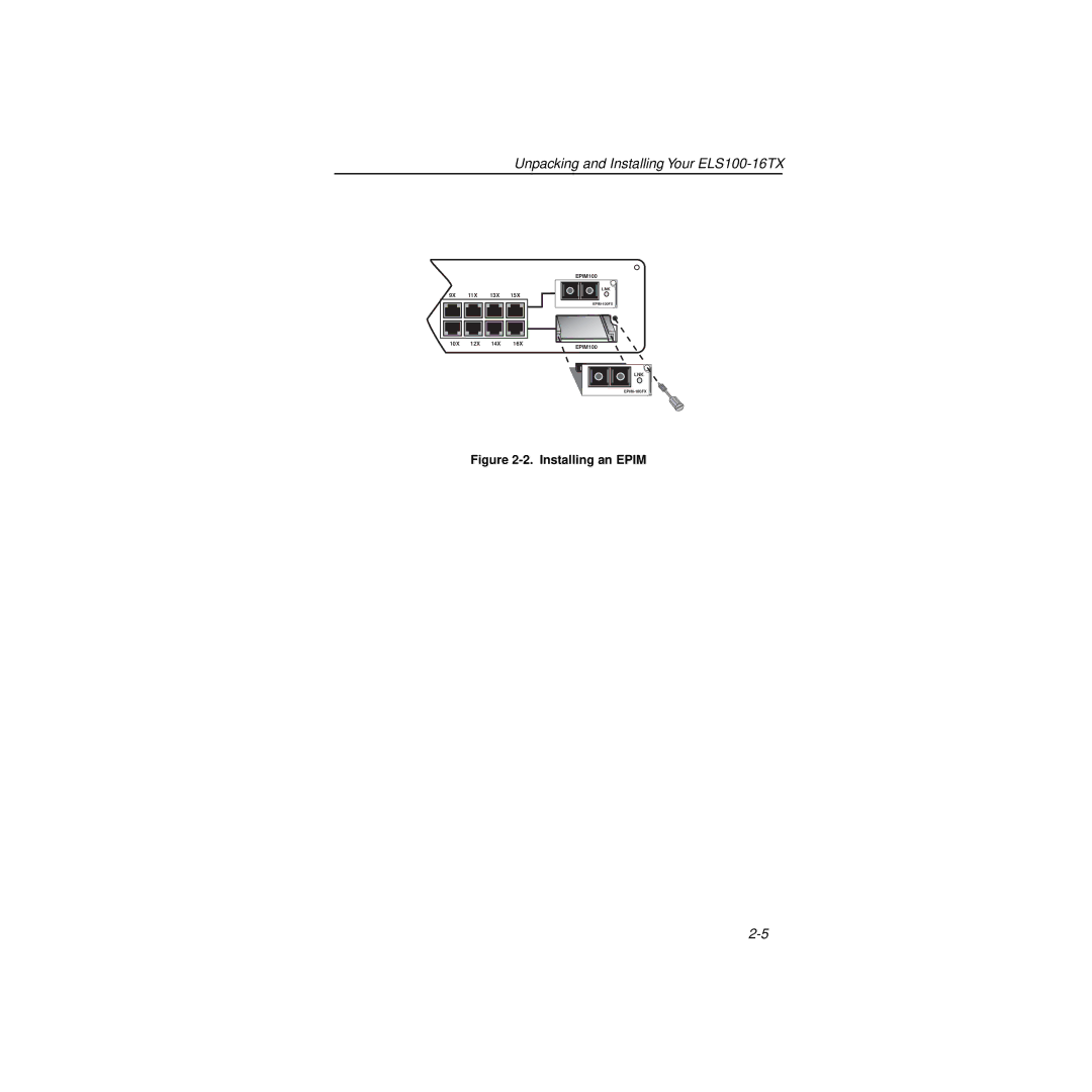 Cabletron Systems 100 manual Installing an Epim 