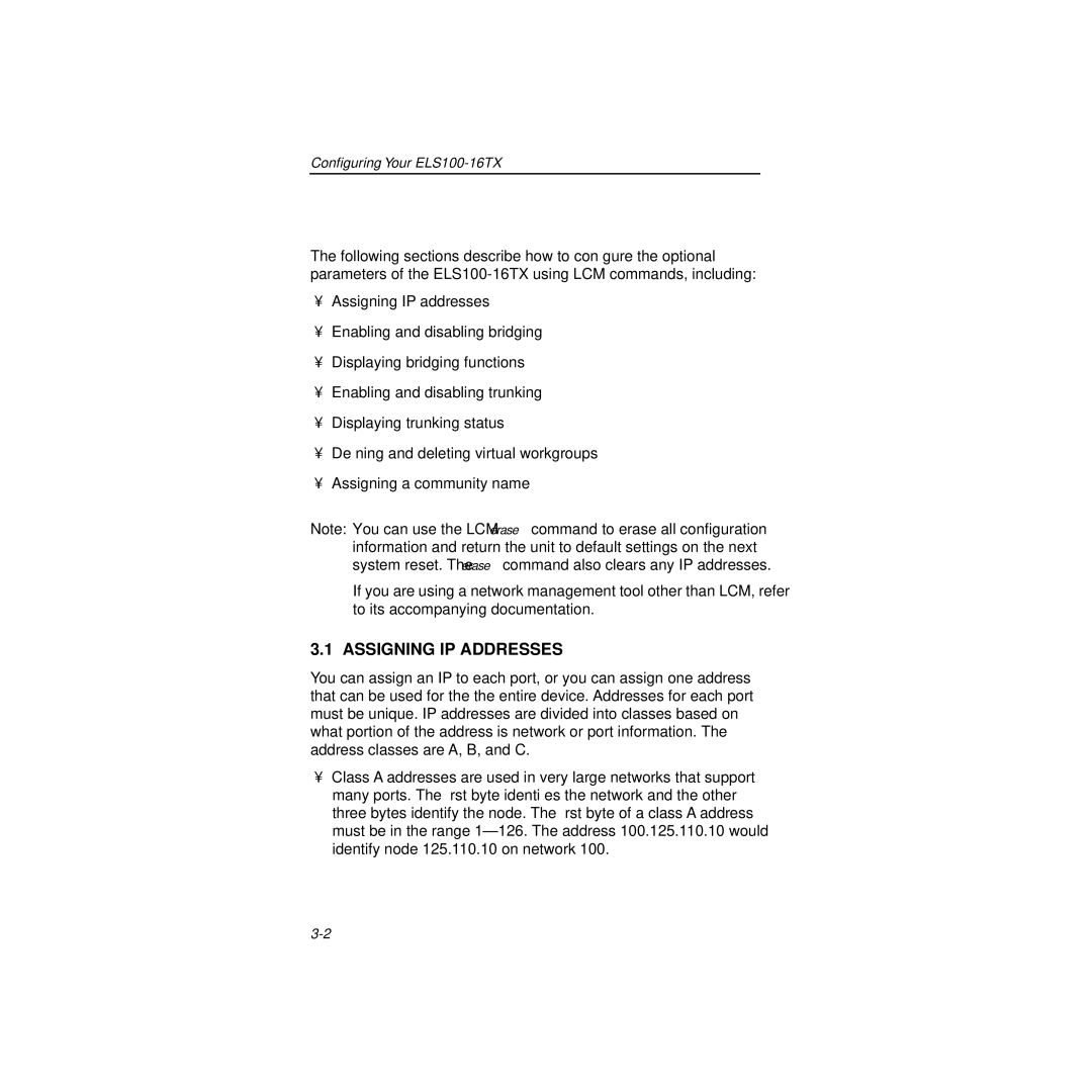 Cabletron Systems 100 manual Assigning IP Addresses 