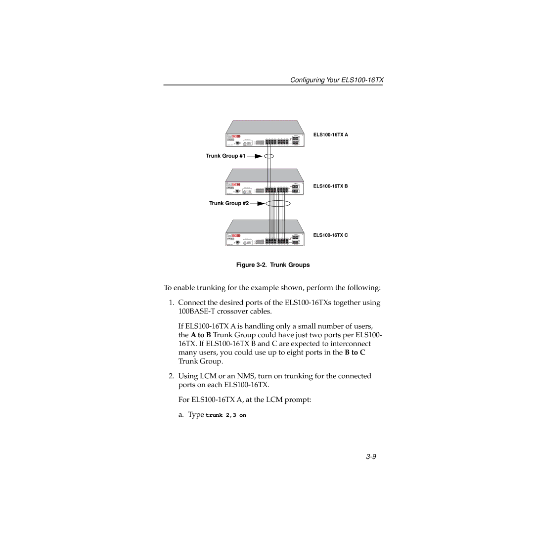 Cabletron Systems 100 manual Trunk Groups 