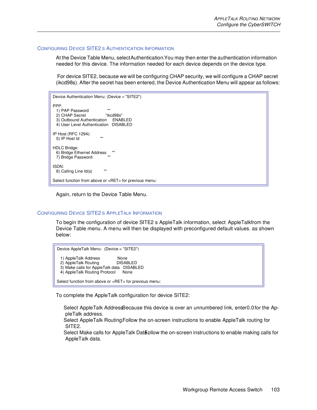 Cabletron Systems 1200, 1000 manual Again, return to the Device Table Menu 