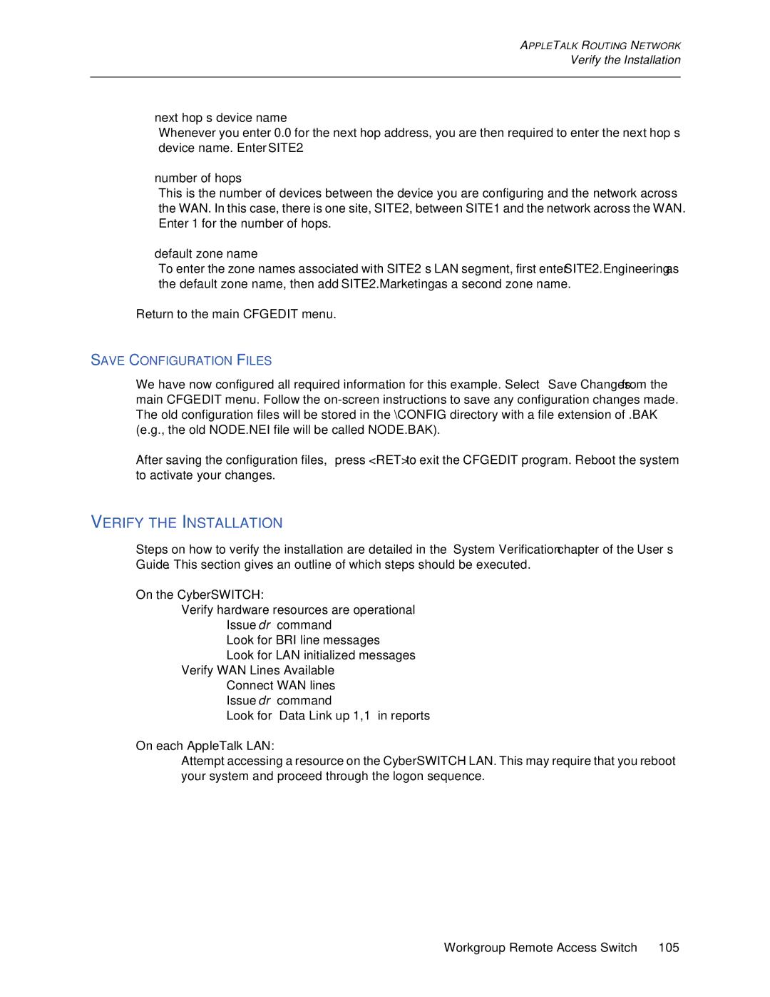 Cabletron Systems 1200, 1000 manual Verify the Installation 