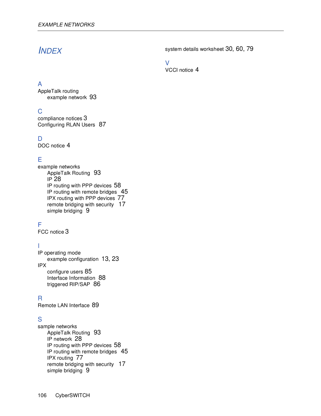 Cabletron Systems 1000, 1200 manual Index 