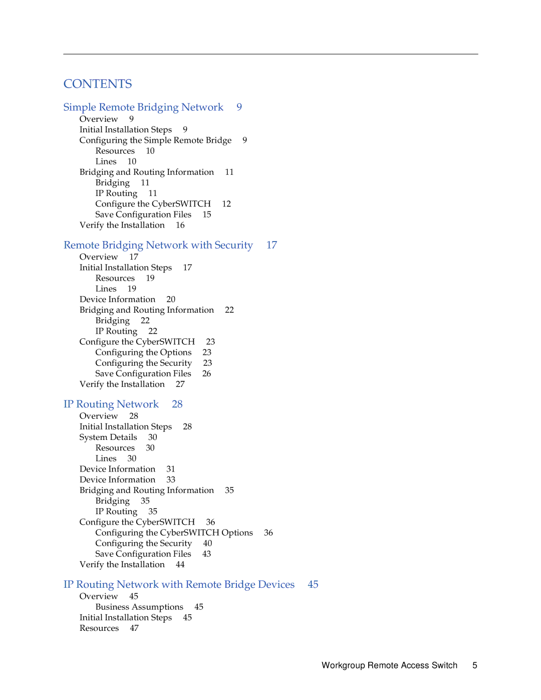 Cabletron Systems 1200, 1000 manual Contents 