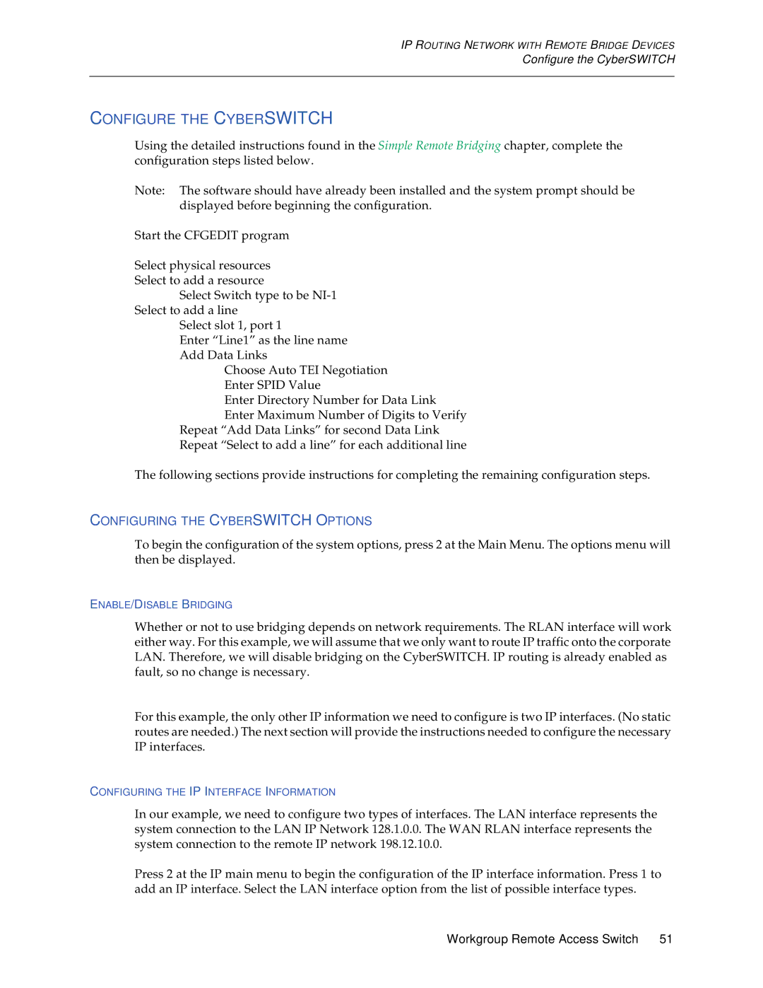 Cabletron Systems 1200, 1000 manual ENABLE/DISABLE Bridging 