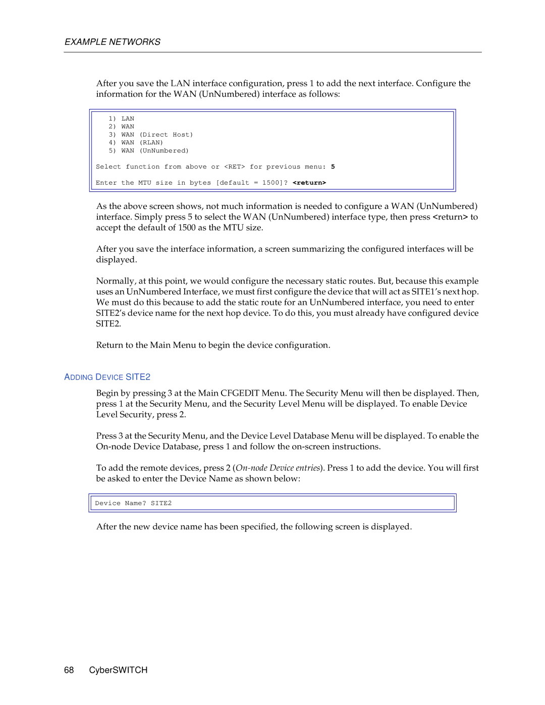 Cabletron Systems 1000, 1200 manual Device Name? SITE2 