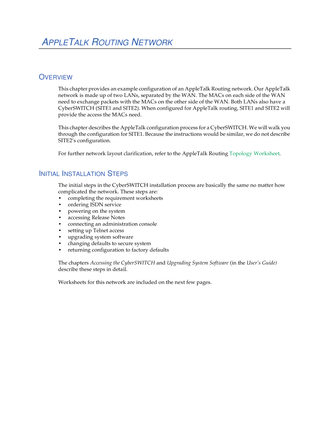 Cabletron Systems 1200, 1000 manual Appletalk Routing Network 