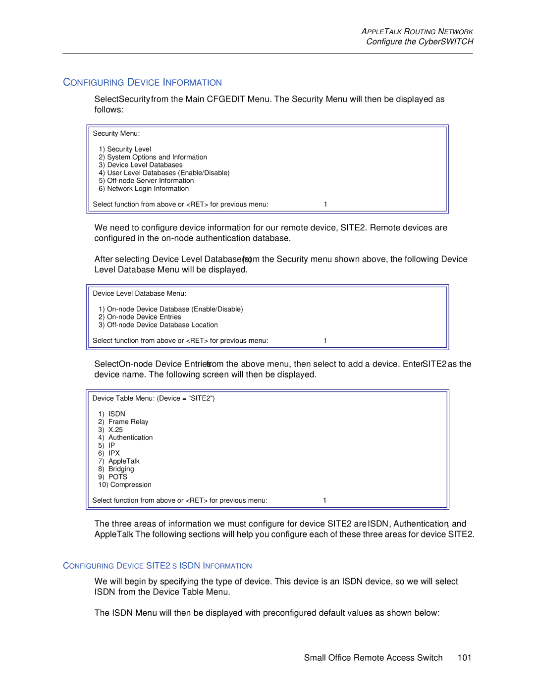 Cabletron Systems 150 manual Configuring Device Information 