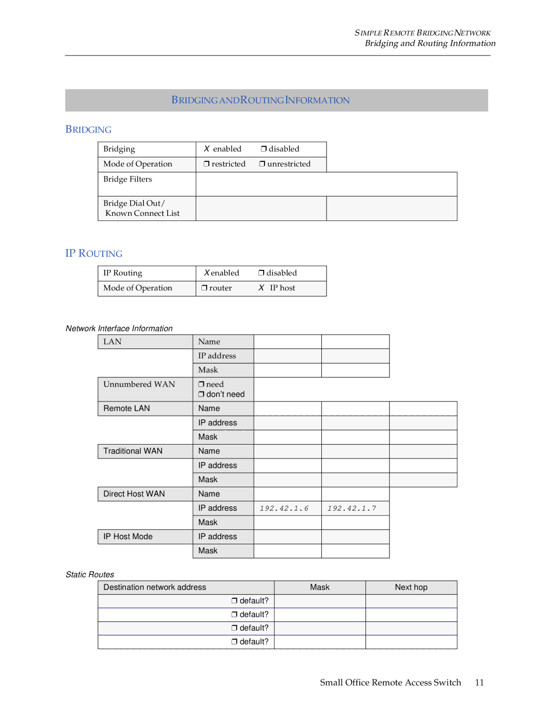 Cabletron Systems 150 manual Bridging and Routing Information, IP Routing 