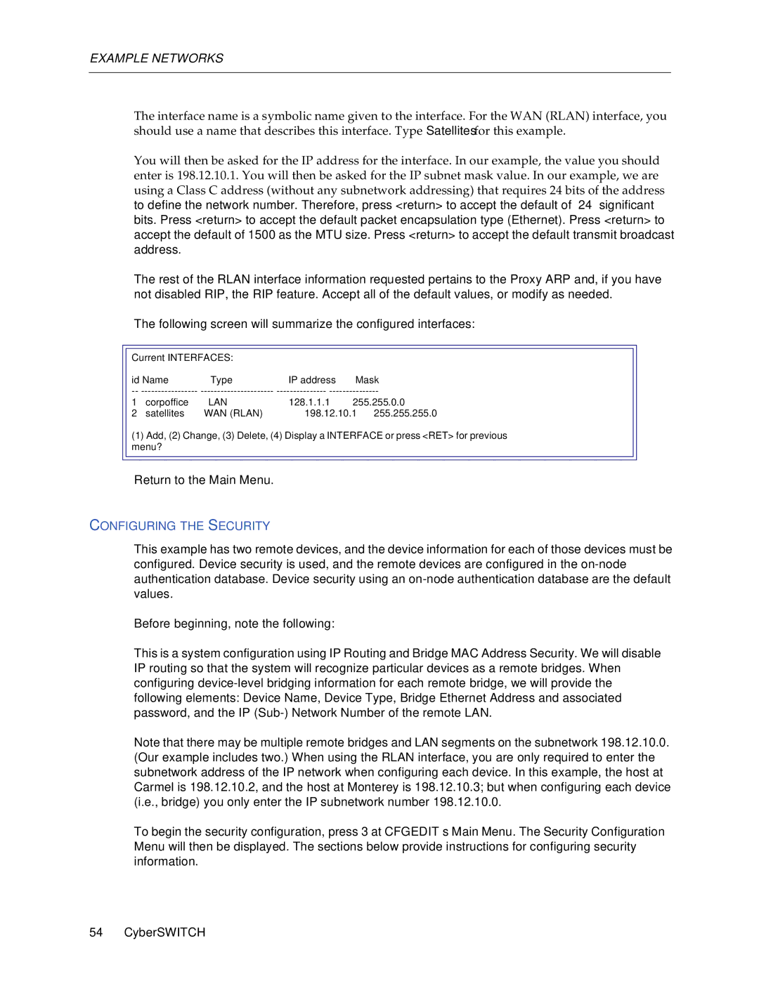 Cabletron Systems 150 manual Return to the Main Menu 