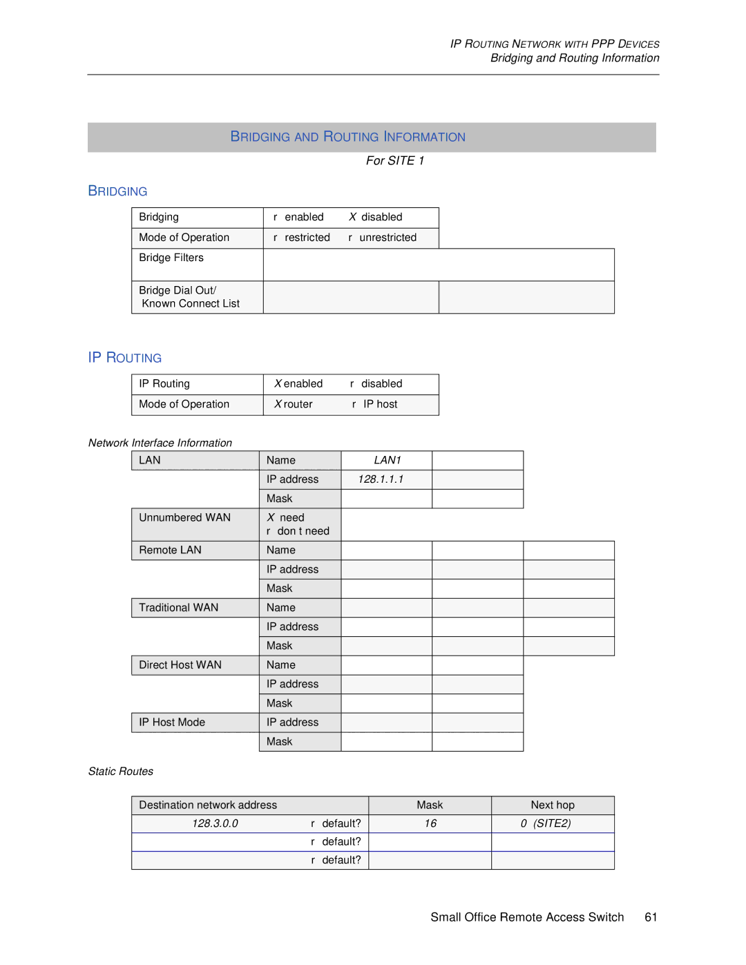 Cabletron Systems 150 manual For Site, Bridging 