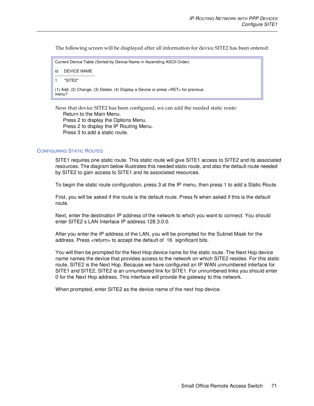 Cabletron Systems 150 manual Configuring Static Routes 