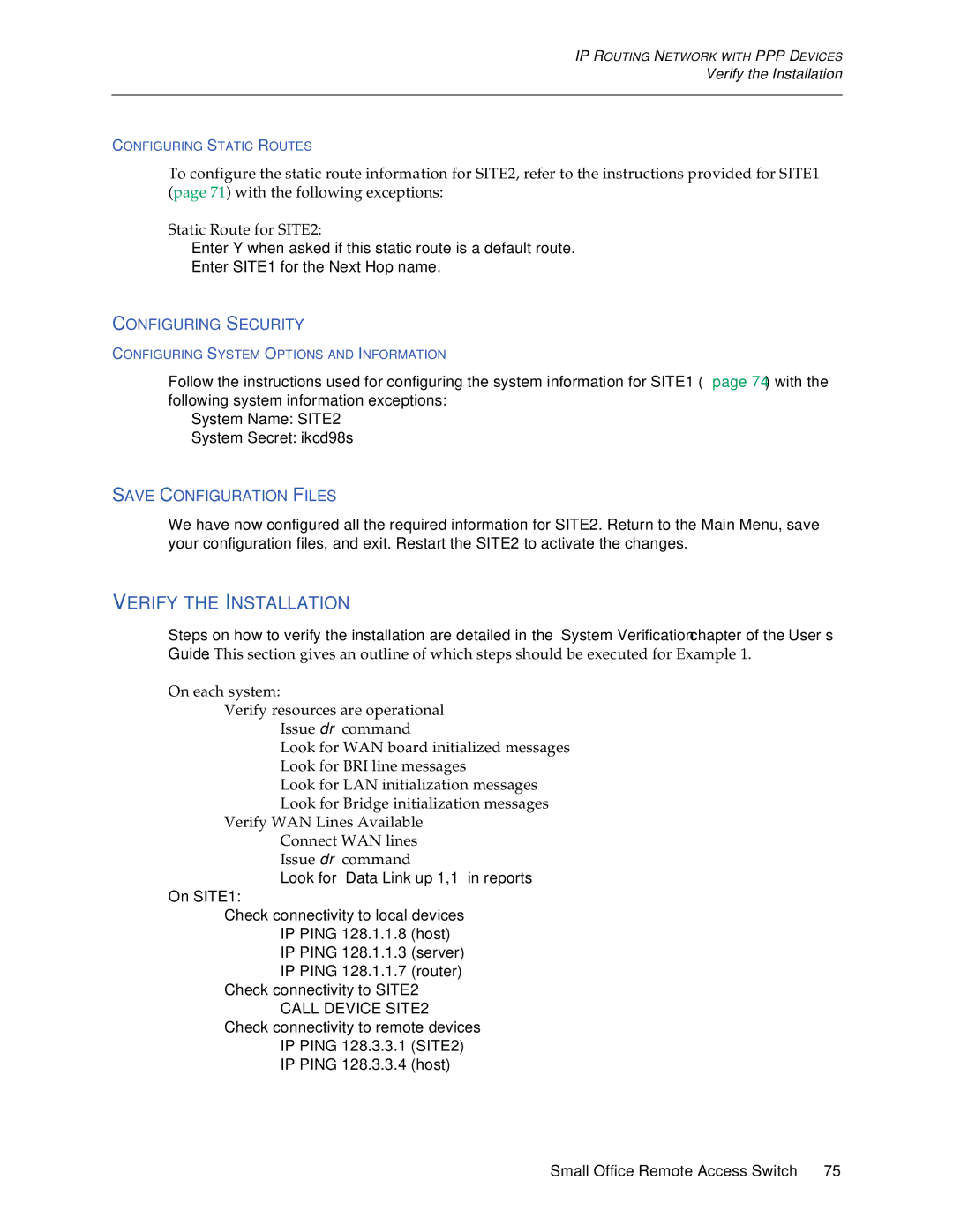 Cabletron Systems 150 manual Configuring Security, Save Configuration Files 