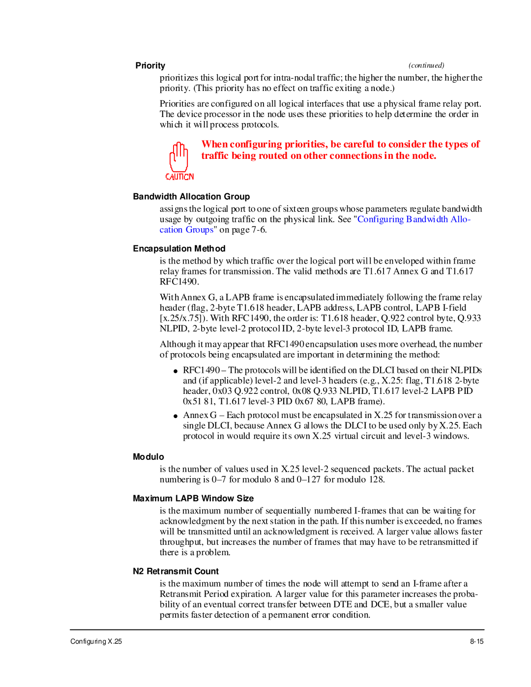 Cabletron Systems 1800 manual Priority 