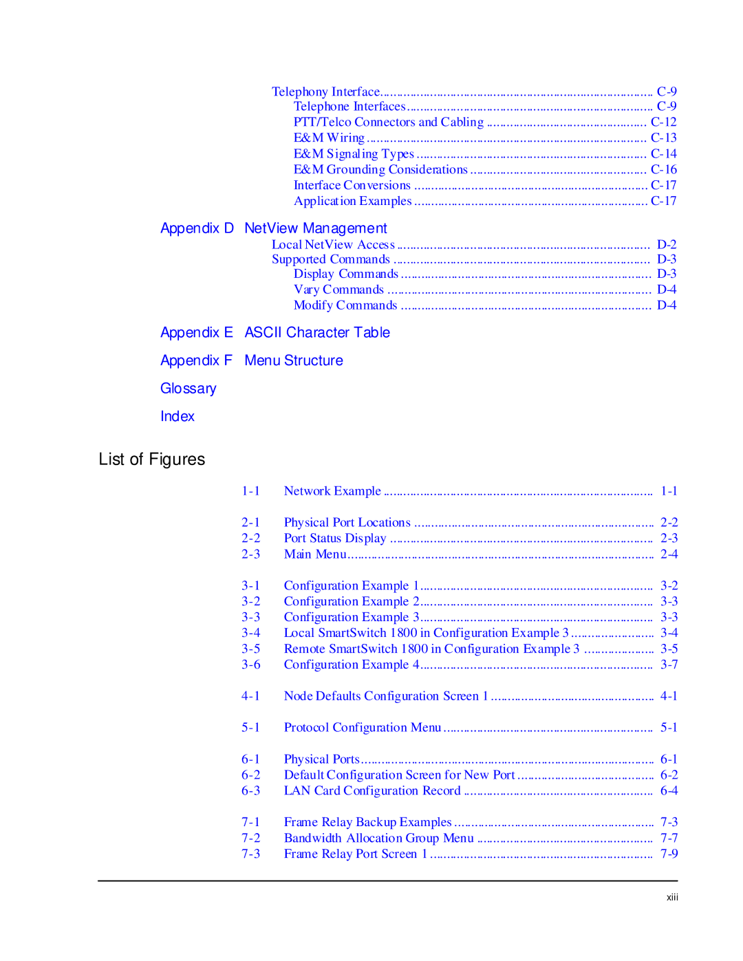 Cabletron Systems manual List of Figures, Remote SmartSwitch 1800 in Configuration Example 