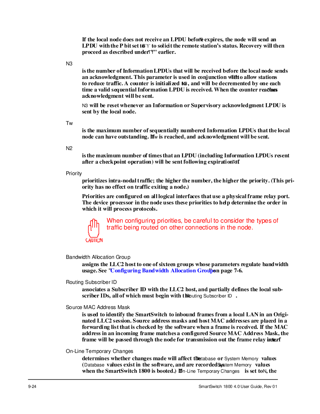 Cabletron Systems 1800 manual Priority 