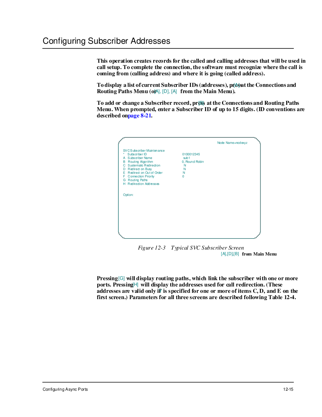 Cabletron Systems 1800 manual Configuring Async Ports 12-15 