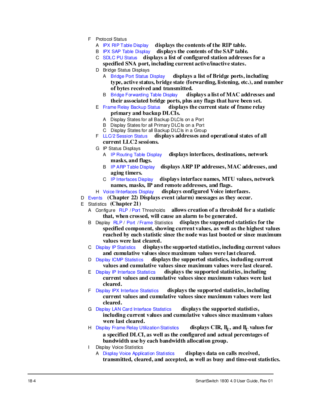 Cabletron Systems 1800 manual Protocol Status 