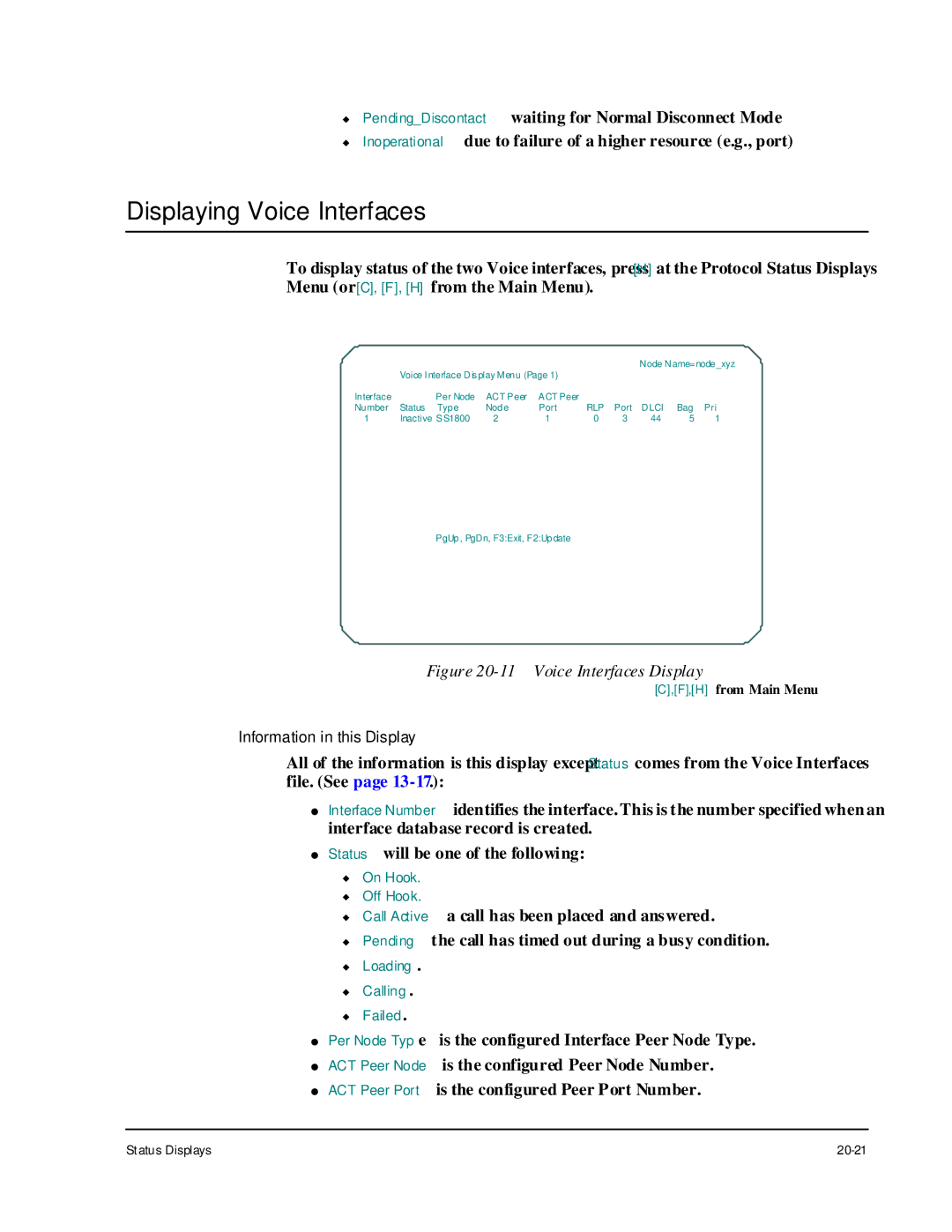 Cabletron Systems 1800 manual Displaying Voice Interfaces, Voice Interfaces Display 