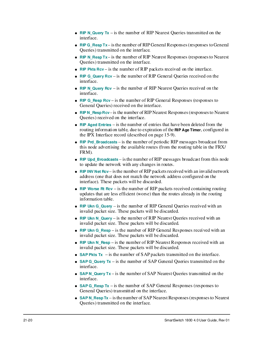 Cabletron Systems 1800 manual 21-20 