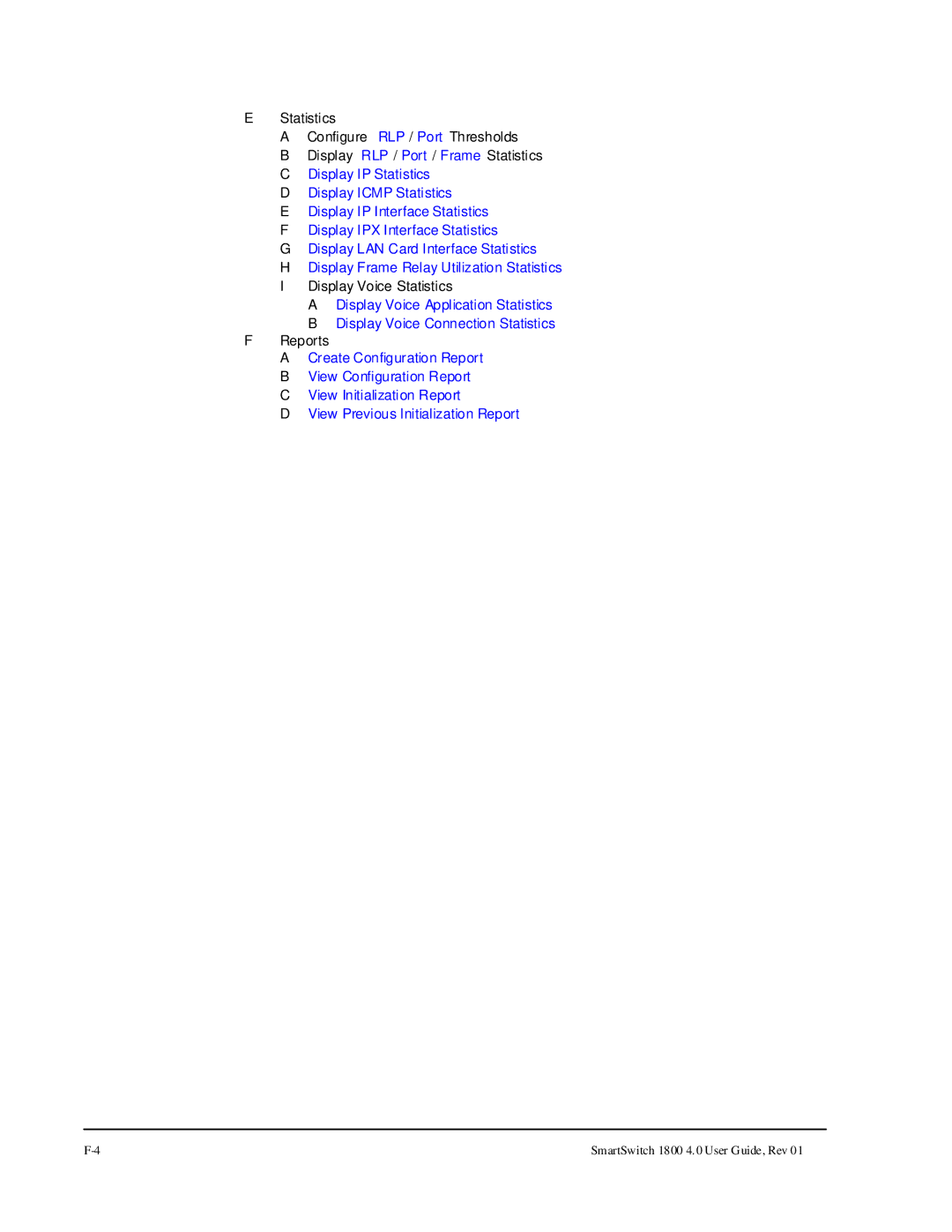 Cabletron Systems 1800 manual Display Voice Statistics 