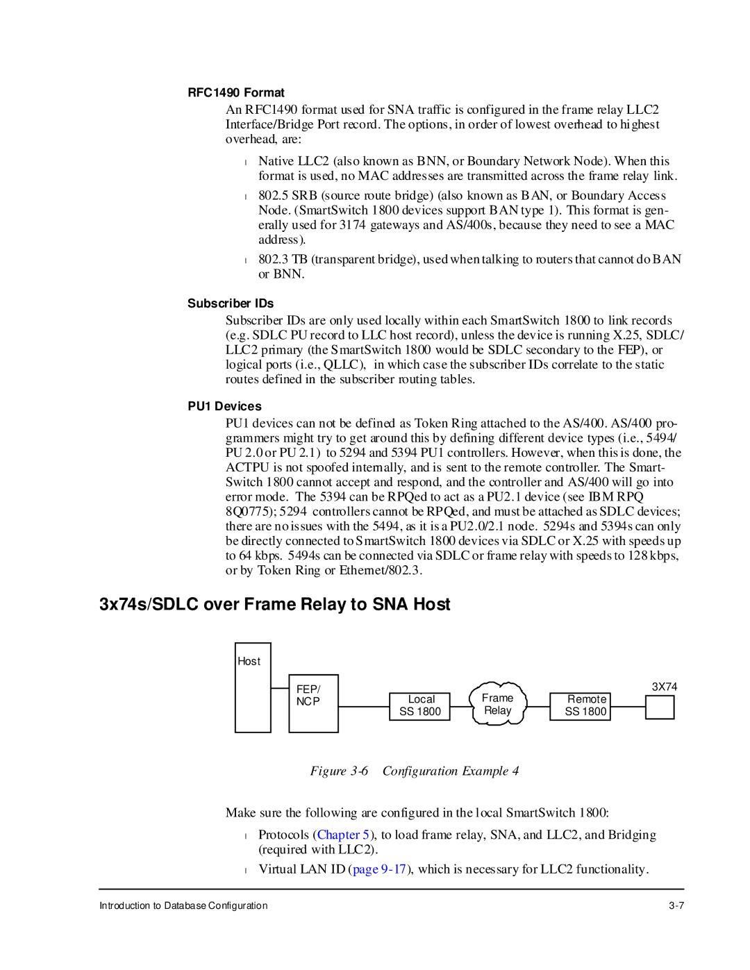 Cabletron Systems 1800 manual 3x74s/SDLC over Frame Relay to SNA Host, Configuration Example 