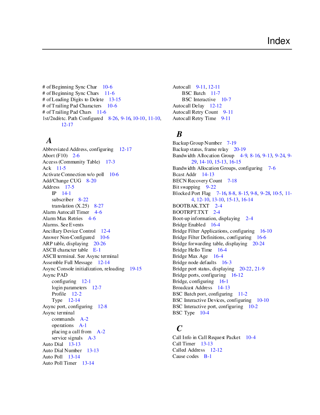 Cabletron Systems 1800 manual Index, 12-17 