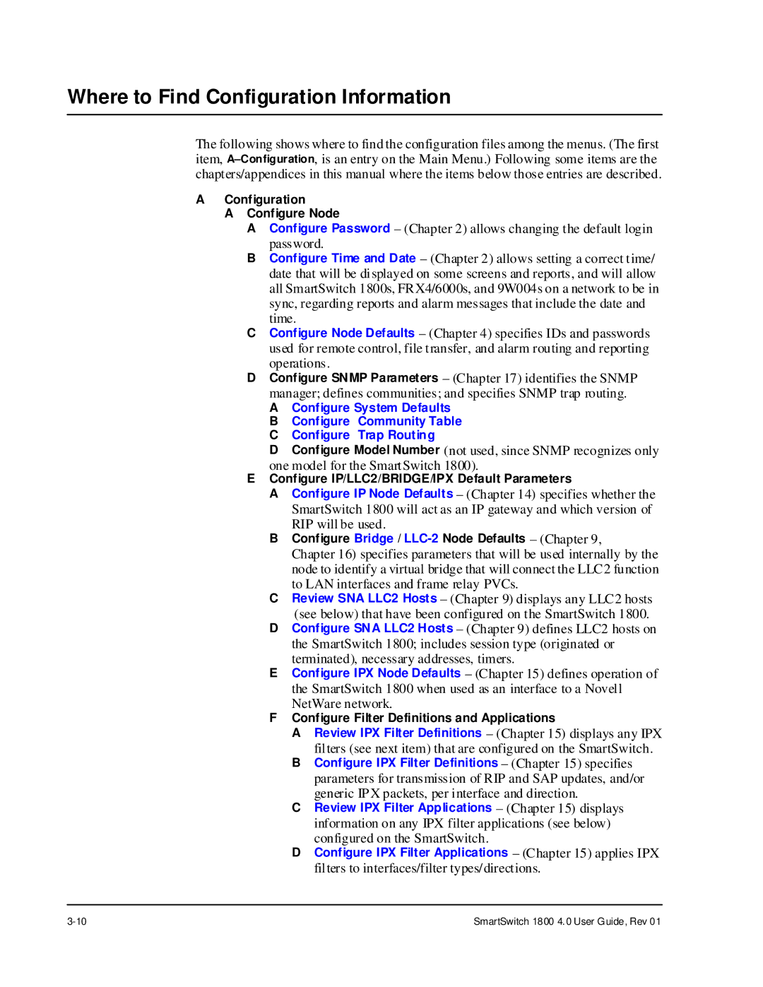 Cabletron Systems 1800 manual Where to Find Configuration Information 