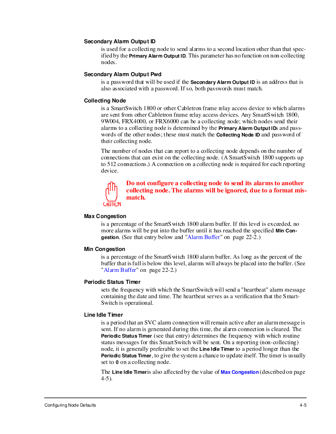 Cabletron Systems 1800 manual Secondary Alarm Output ID 