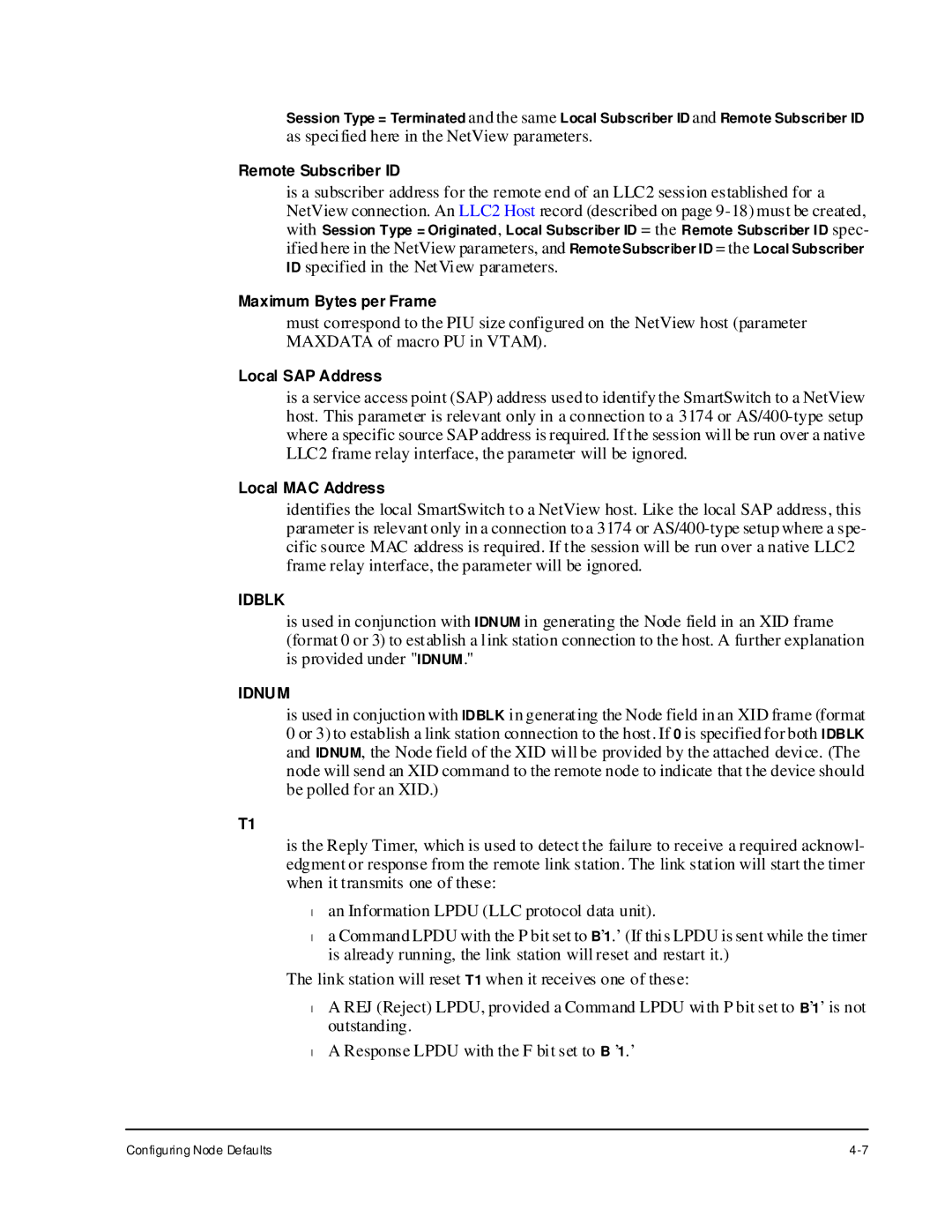 Cabletron Systems 1800 manual As specified here in the NetView parameters 