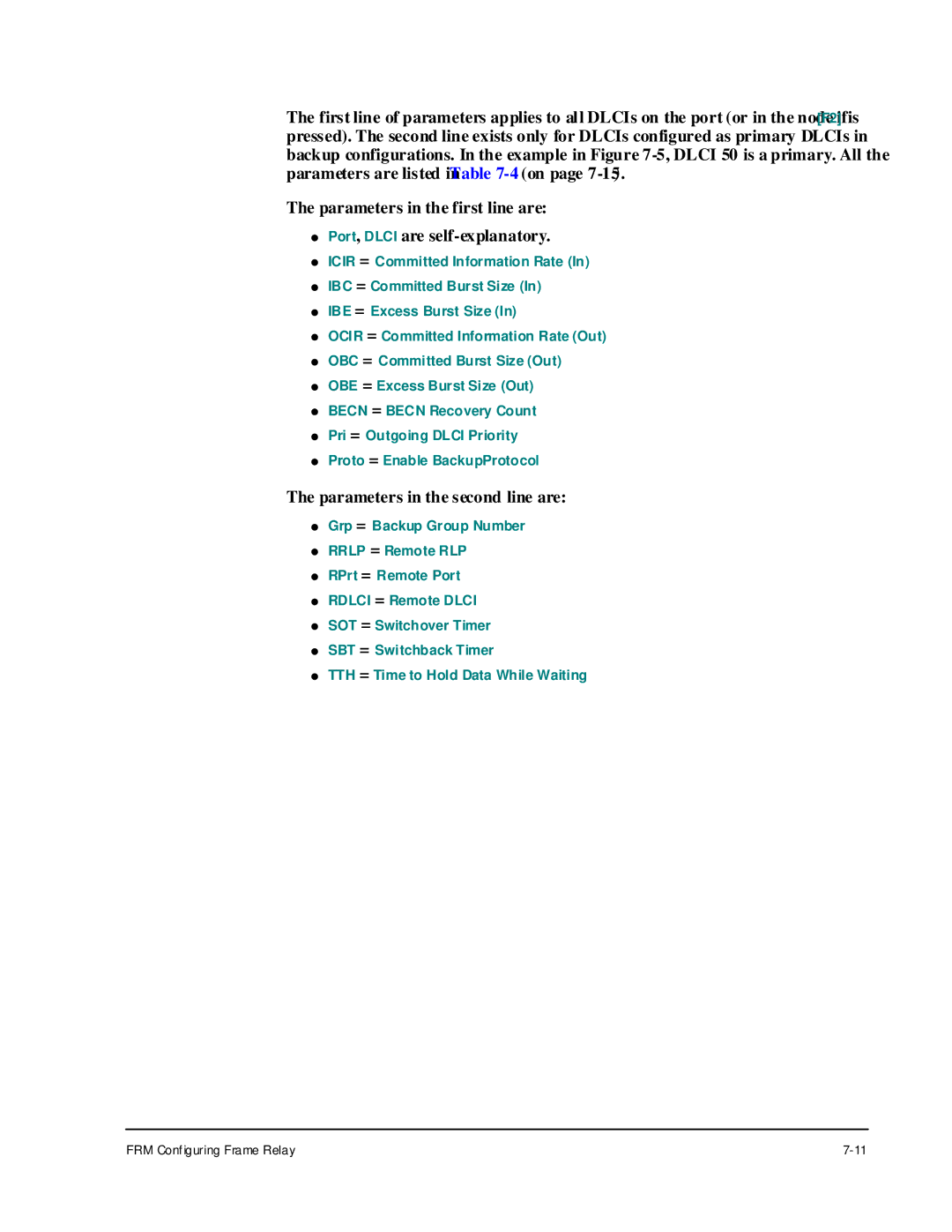 Cabletron Systems 1800 manual Parameters in the second line are 