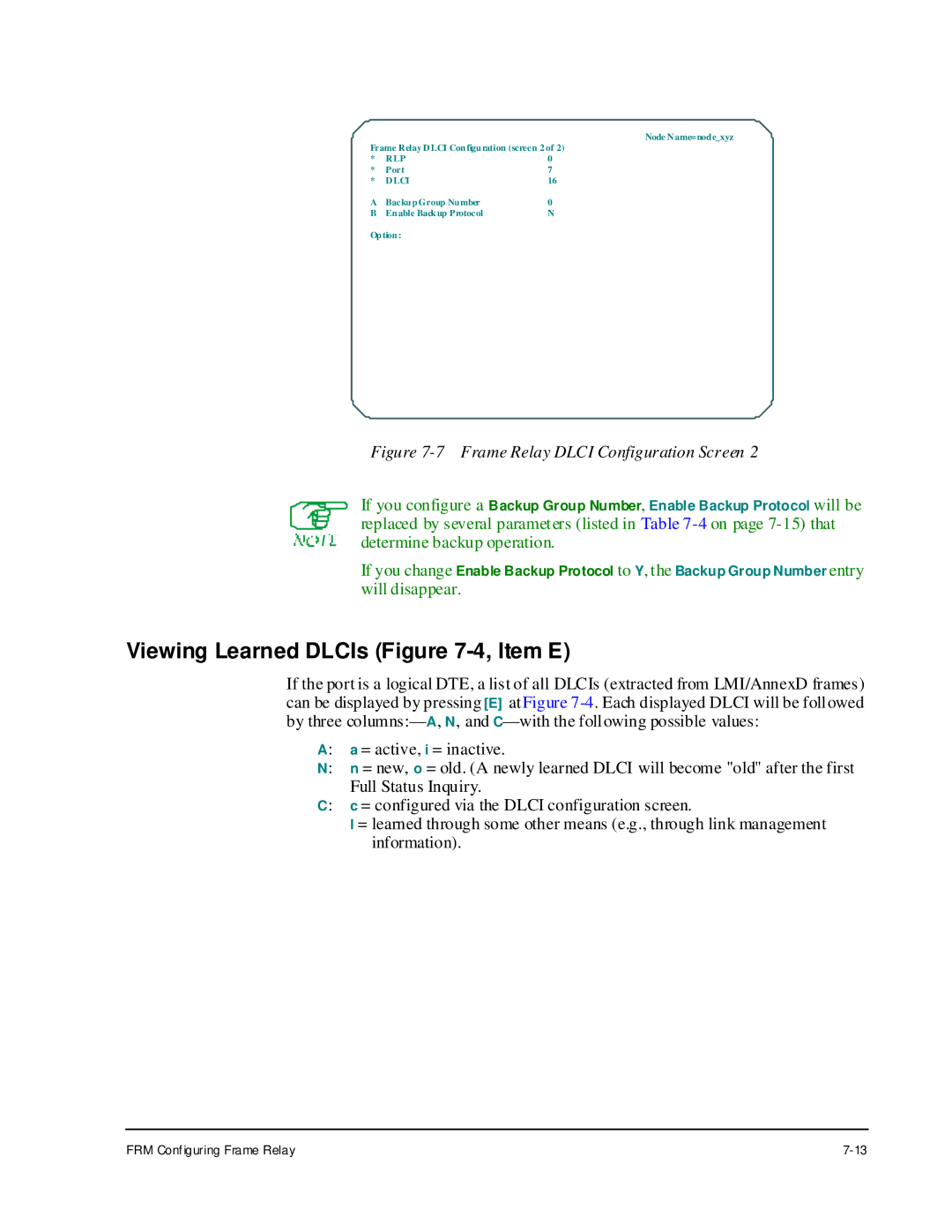 Cabletron Systems 1800 manual Viewing Learned DLCIs -4, Item E 