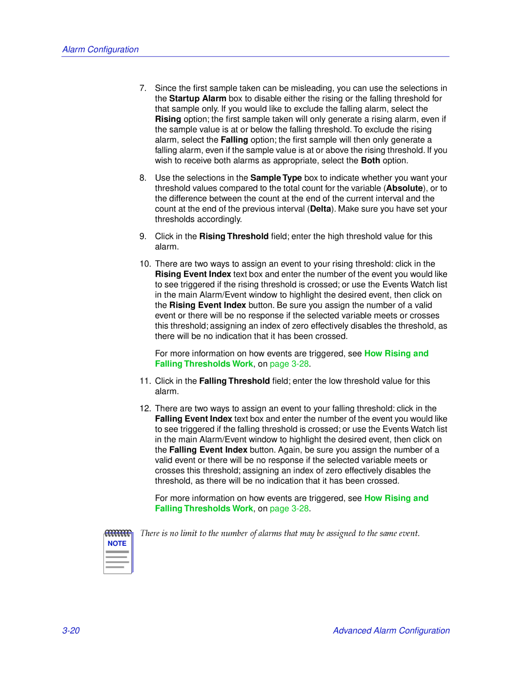 Cabletron Systems 2000 manual Alarm Conﬁguration 