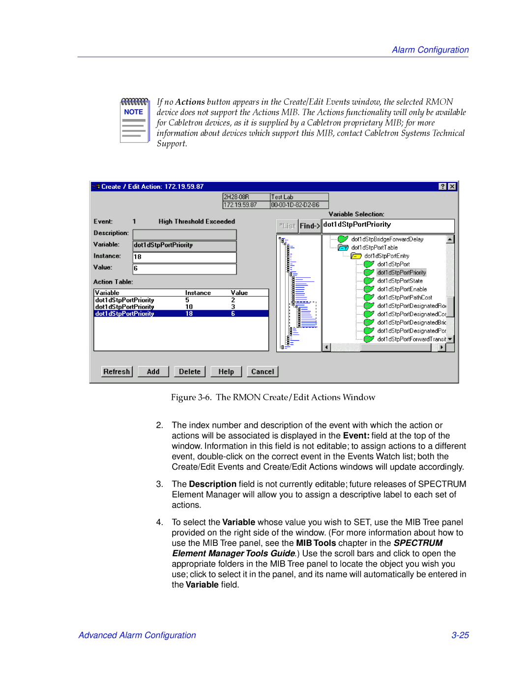 Cabletron Systems 2000 manual Alarm Conﬁguration 