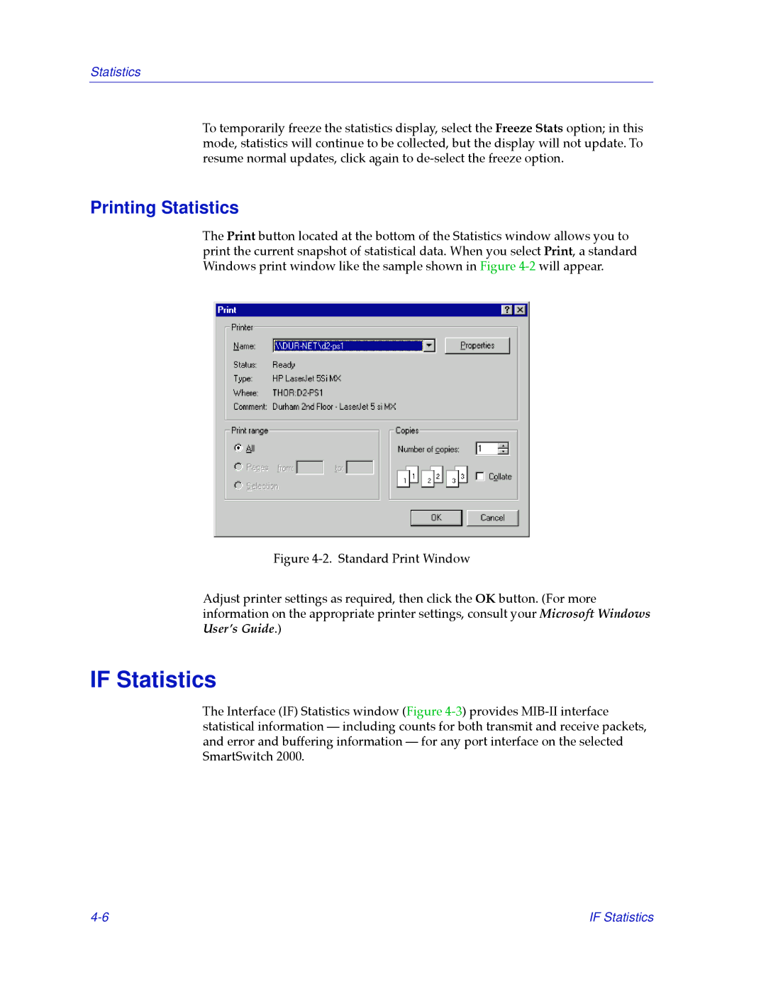 Cabletron Systems 2000 manual If Statistics, Printing Statistics 