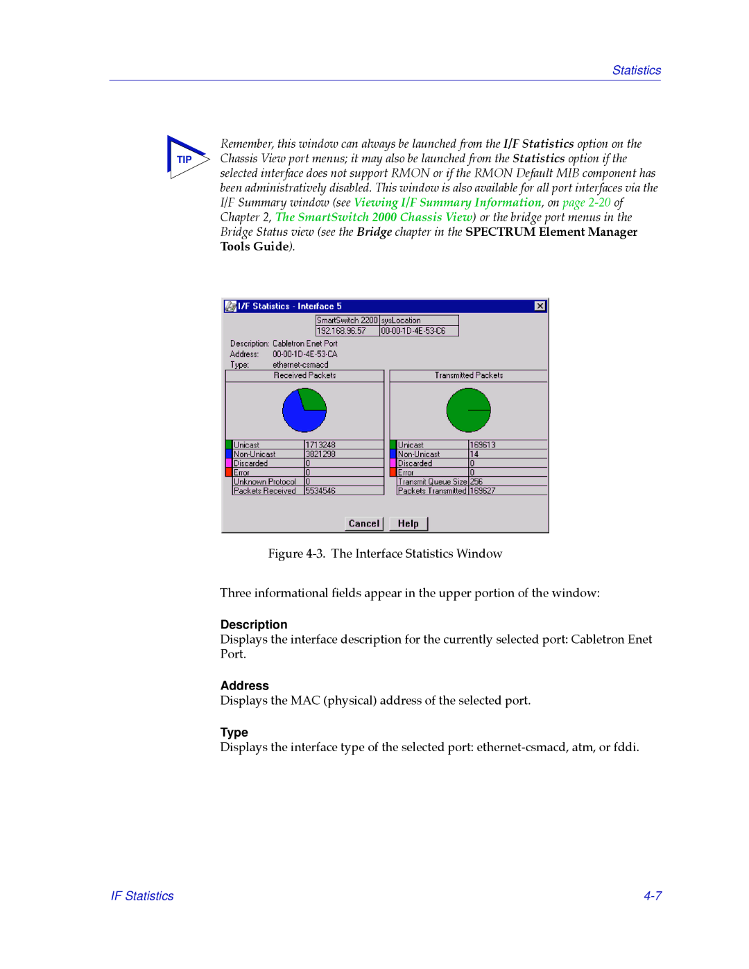 Cabletron Systems 2000 manual If Statistics 