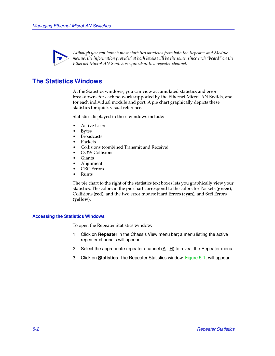 Cabletron Systems 2000 manual Accessing the Statistics Windows 