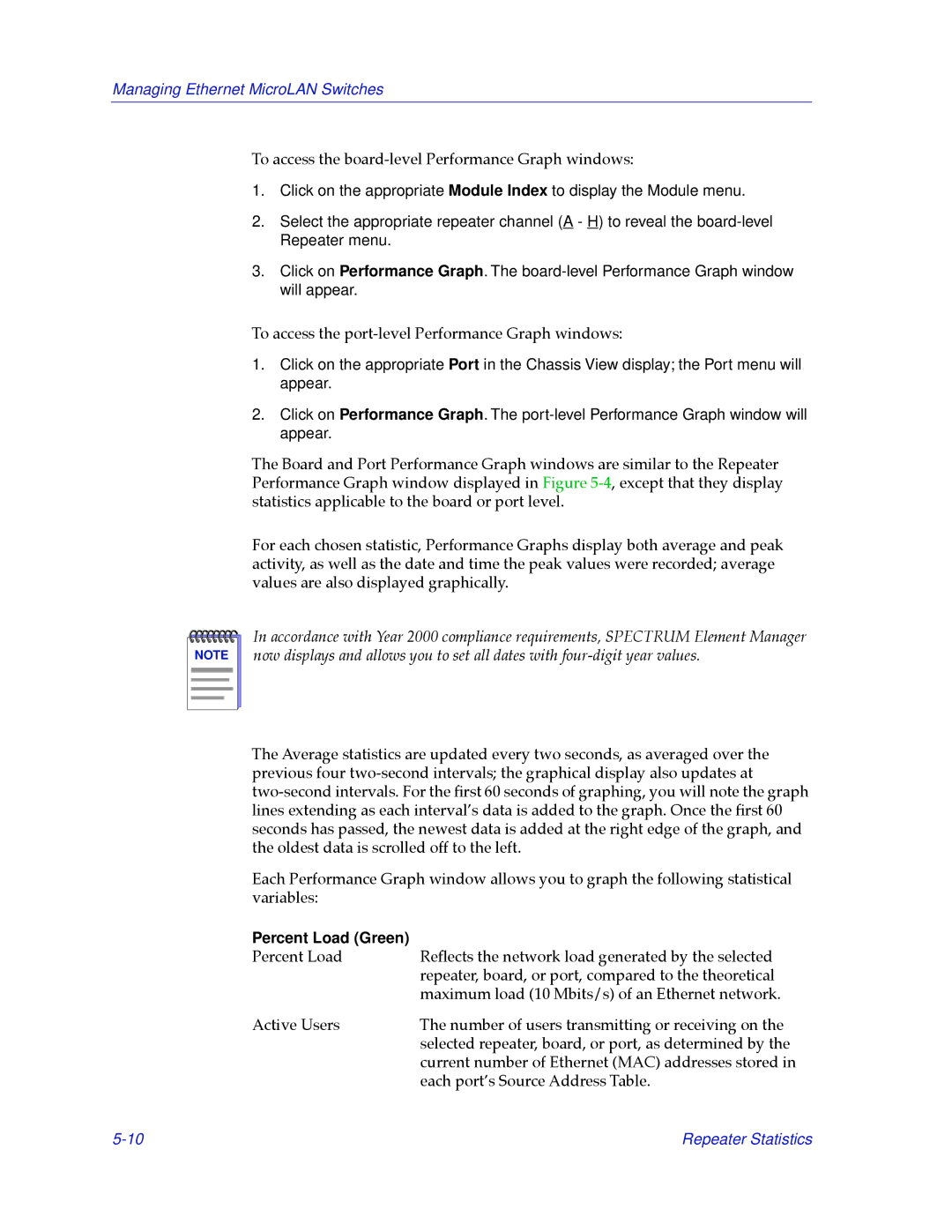 Cabletron Systems 2000 manual Percent Load Green 