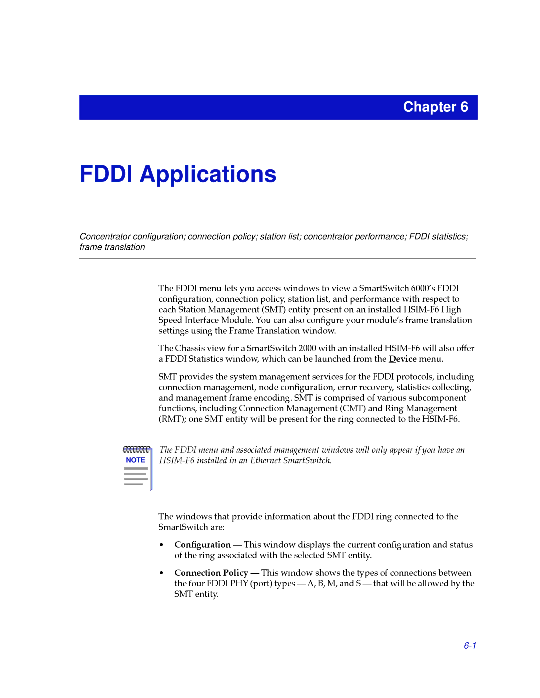 Cabletron Systems 2000 manual Fddi Applications 