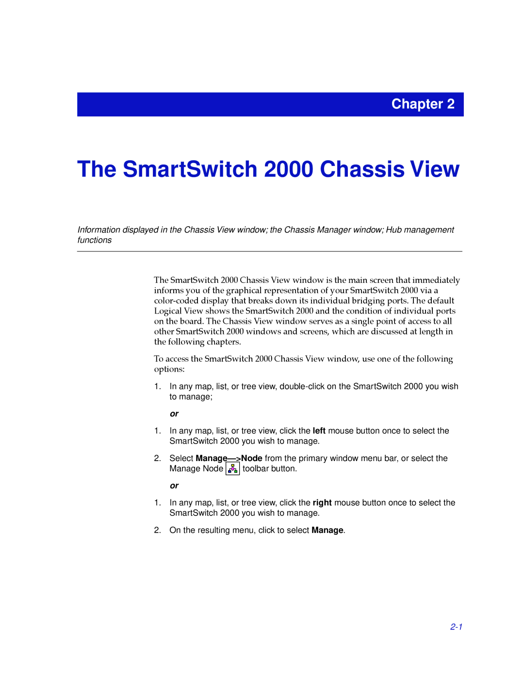 Cabletron Systems manual SmartSwitch 2000 Chassis View 