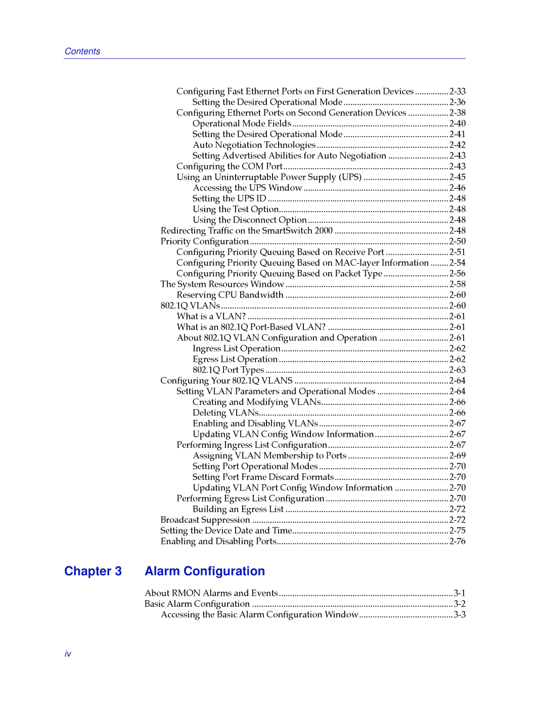 Cabletron Systems 2000 manual Alarm Conﬁguration 