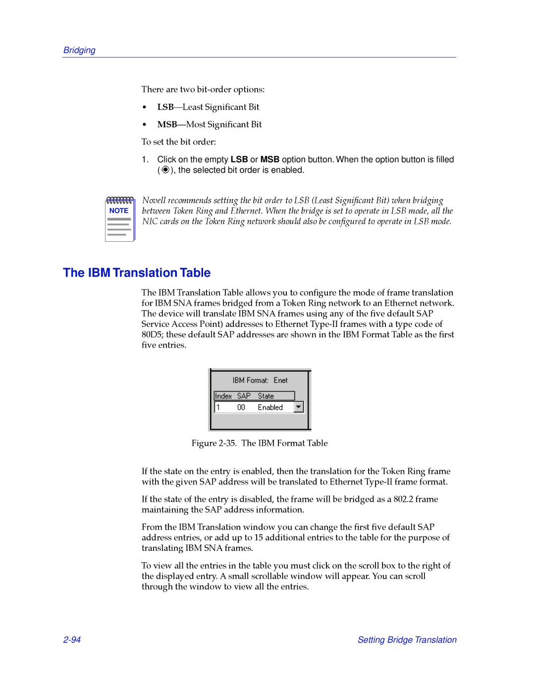 Cabletron Systems 2.2 manual IBM Translation Table 