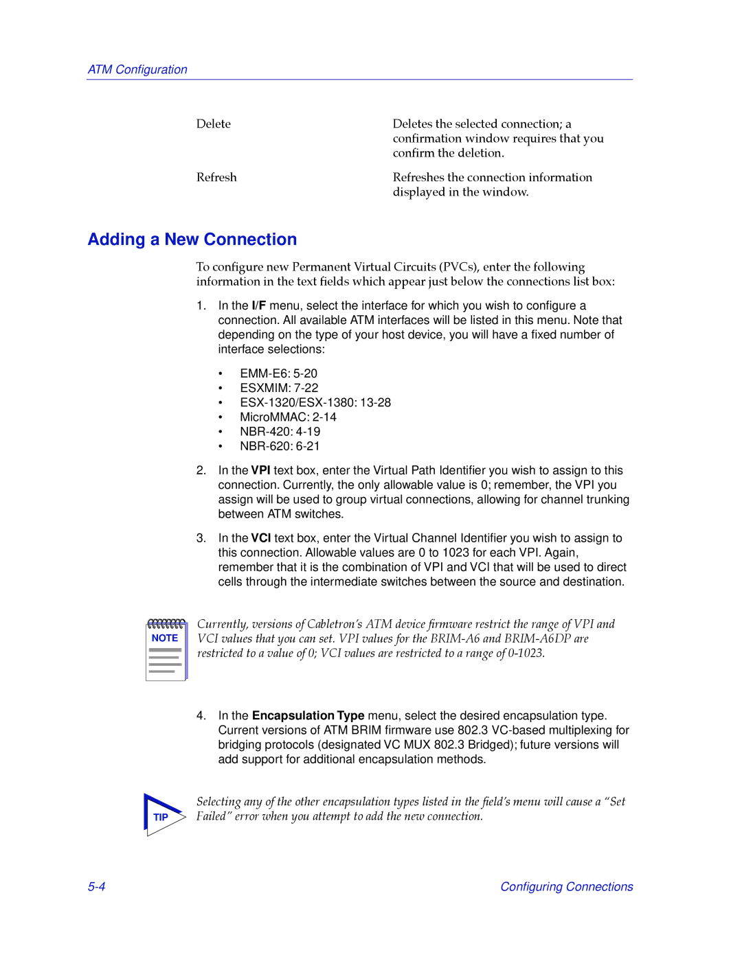 Cabletron Systems 2.2 manual Adding a New Connection 