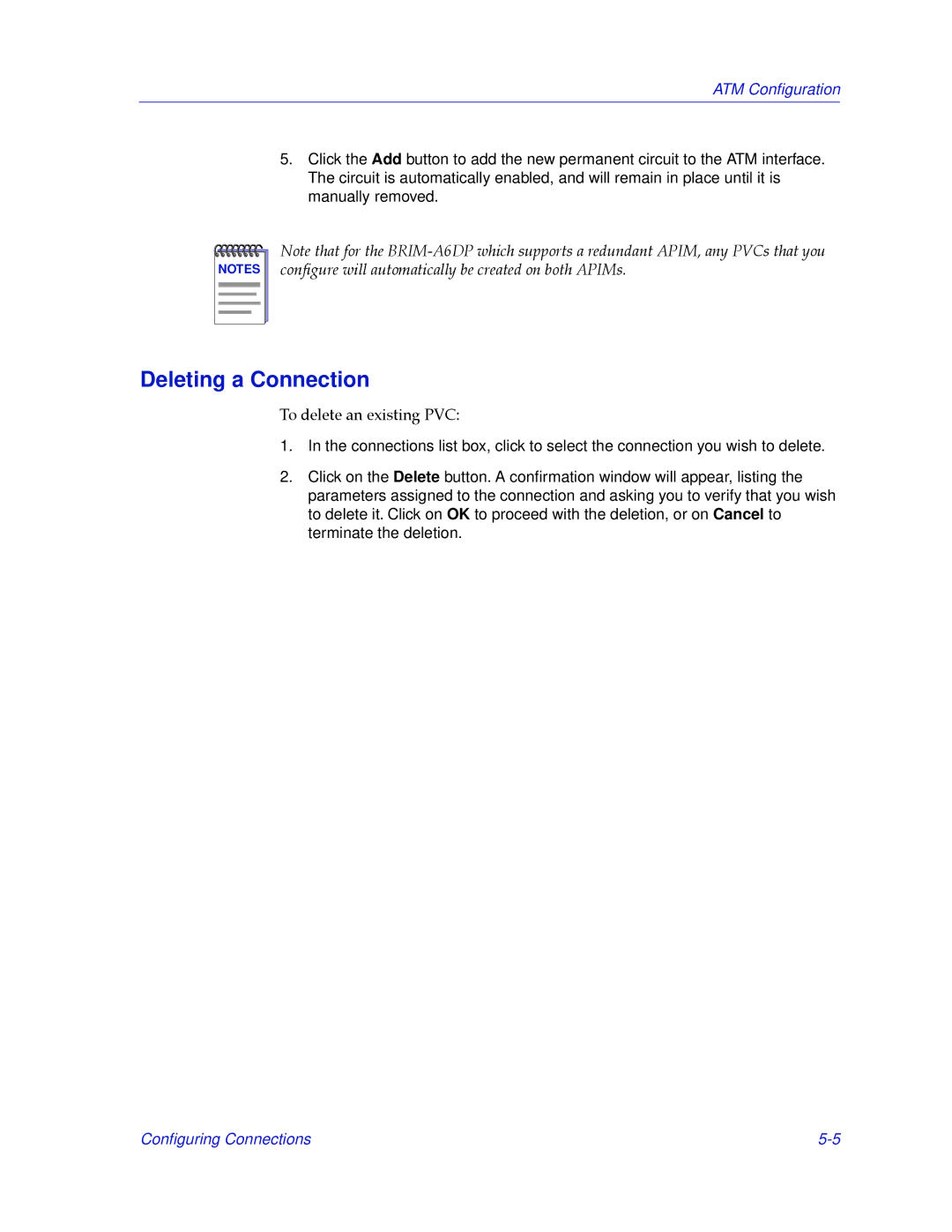 Cabletron Systems 2.2 manual Deleting a Connection 