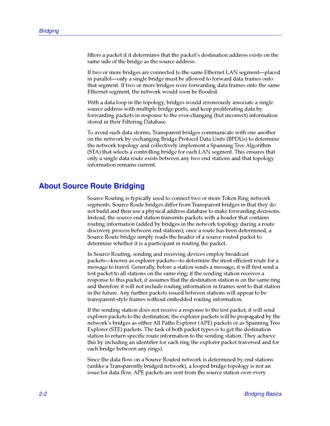 Cabletron Systems 2.2 manual About Source Route Bridging 