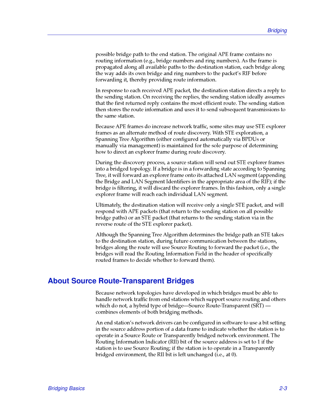 Cabletron Systems 2.2 manual About Source Route-Transparent Bridges 