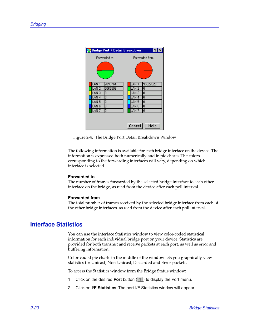 Cabletron Systems 2.2 manual Interface Statistics, Forwarded to, Forwarded from 