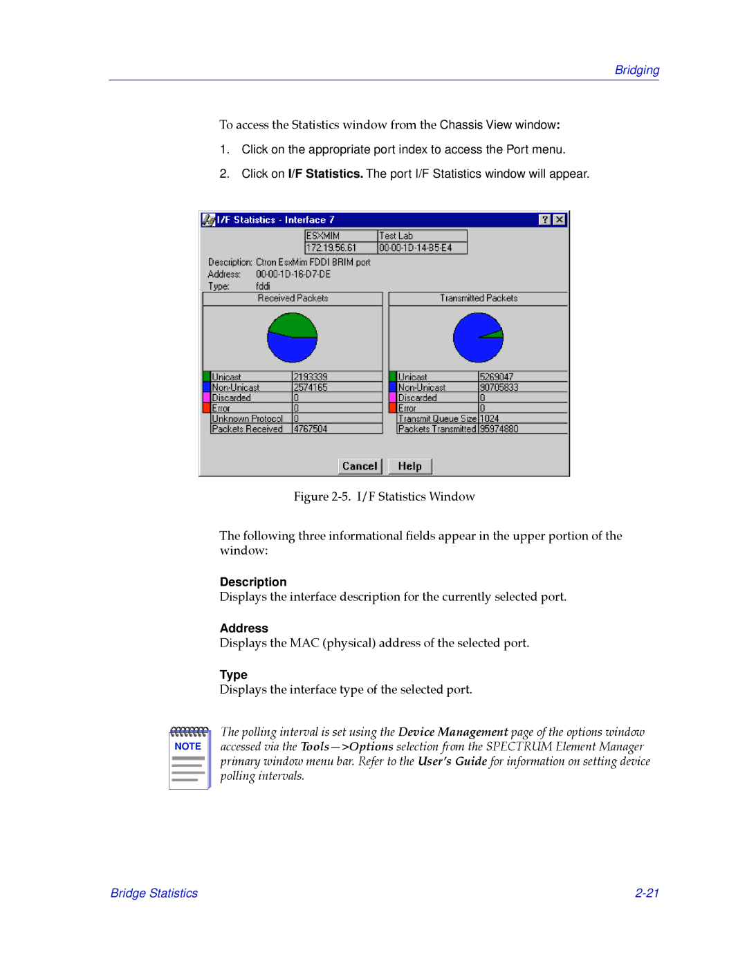 Cabletron Systems 2.2 manual Description, Address, Type 